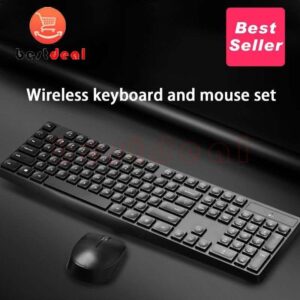 Wireless Keyboard and Mouse Combo Set (Black)